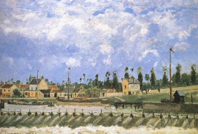 Camille Pissarro Pang plans scenic Schwarz oil painting image